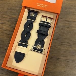 Tory Burch Blue Leather Apple Watch Straps